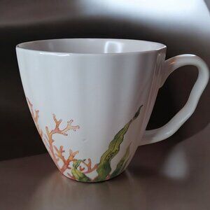 Porcelain Mug‎ Sea Coral Ocean Seaweed Coffee Cup 12 Ounce With Box
